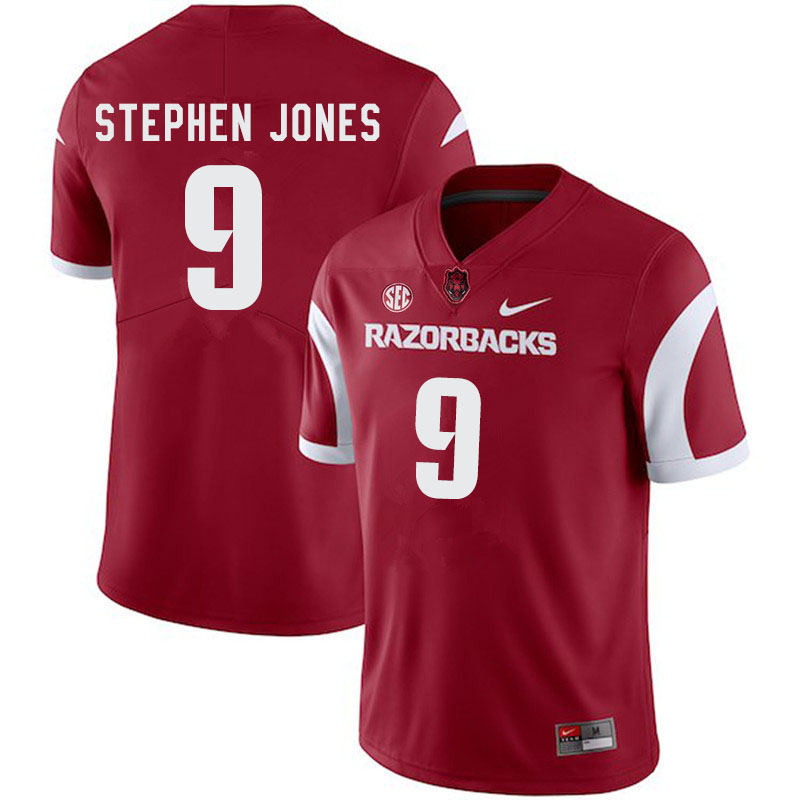 Men #9 John Stephen Jones Arkansas Razorbacks College Football Jerseys-Cardinal - Click Image to Close